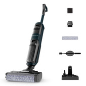 Rowenta X-Clean 2 GZ2251E0 scopa elettrica Aspirapolvere elettrica Batteria Secco e bagnato Senza sacchetto Nero, Blu scuro