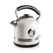 Ariete 2854 Moderna Bollitore Elettrico, 2000 W, Capacità 1,7 L, 360° Cordless, Sistema di Spegnimento Automatico, Filtro Rimovibile, Livello Acqua Visibile, Termometro, Bianco