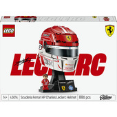 LEGO Editions 43014 Casco di Charles Leclerc Scuderia Ferrari HP con Minifigure F1 da Collezione, Regalo Ragazzi e Fan 14+