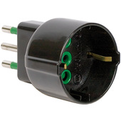 IOPLEE 87131-4077B adattatore per presa di corrente Tipo L (IT) Tipo L (IT) + Tipo F Nero