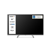 SABA SA32M10 TV 32" HD READY, Triplo tuner DVBT2/C/S2 HEVC MAIN10, Certificato TivuSAT, Piedistallo centrale, Dolby Audio