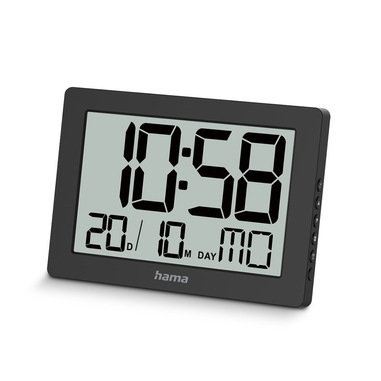 Hama 00222230 orologio da parete e da tavolo Orologio digitale Rettangolo Nero