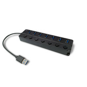 IOPLEE HPG-HU37A hub di interfaccia USB 3.2 Gen 1 (3.1 Gen 1) Type-A 5000 Mbit/s Nero