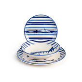 H&H Servizio Tavola 18 pezzi in stoneware decoro Puerto