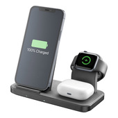 Cellularline TRIO WIRELESS CHARGER Supporto di ricarica wireless 3in1 per dispositivi Apple
