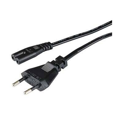 Hama Cavo alimentazione spina EURO/IEC 320 C7 F (bipolare), 1,5 metri, nero, 1 stella