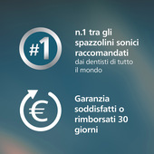 Philips Sonicare serie 6100 spazzolino elettrico sonico con base di ricarica e custodia, 3 livelli intensità, sensore di pressione colore azzurro HX7406/02