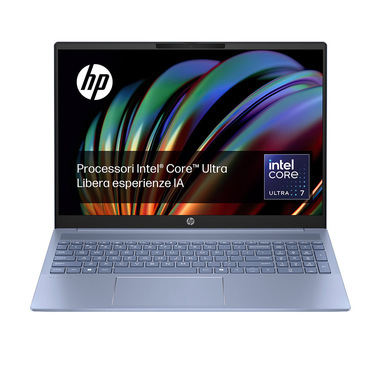 HP Pavilion 16-af0020nl Intel Core Ultra 7 155U Computer portatile 40,6 cm (16") 2K 16 GB LPDDR5x-SDRAM 1 TB SSD Wi-Fi 6 (802.11ax) Windows 11 Home Blu