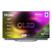 Haier TV OLED 55" H55C95EUX, 4K UHD, Google TV, Dolby Vision IQ, Dolby Atmos, Gaming 144Hz, Soundbar by Harman Kardon