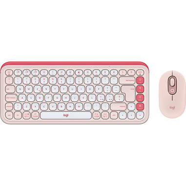 Logitech 920-013117 tastiera Mouse incluso Universale Bluetooth QWERTY Italiano Rosa, Bianco