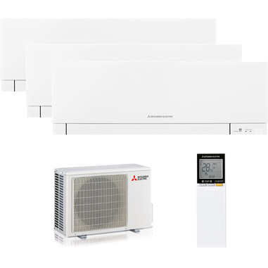 Mitsubishi Electric Trialsplit 9000+9000+12000Btu MXZ-3F68VF3 + MSZ-EF25VGKW + MSZ-EF25VGKW + MSZ-EF35VGKW Climatizzatore fisso