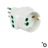 IOPLEE 87670-4077A adattatore per presa di corrente Tipo L (IT) Tipo L (IT) + Tipo F Bianco