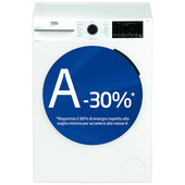 Beko b300 BMWUR10149DC 10kg, Classe A-30%, Bianco, Motore Inverter 1400 giri, Display touch, Porta con cover, EnergySpin™, Vapore
