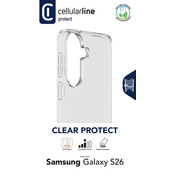 Cellularline Clear Protect - Galaxy S26 Custodia rigida con bordi in gomma