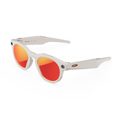 Oakley Meta HSTN - with Meta AI, Audio, Photo, Video Compatibility - Warm Grey, Prizm™ Ruby