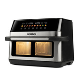 G3 Ferrari G10223 friggitrice Doppia 12 L Indipendente 2200 W Friggitrice ad aria calda Nero, Acciaio inox