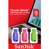 SanDisk Cruzer Blade 16GB unità flash USB USB tipo A 2.0 Blu, Verde, Rosa