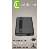 Cellularline Power Bank 5000 Caricabatterie Portatile 5000mAh