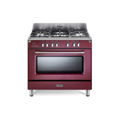 De’Longhi MEM 965 RX ED cucina Elettrico Gas Bordeaux, Acciaio inox