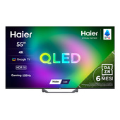 Haier S80 Series Smart TV QLED 55" , H55S80FUX, 4K, Google TV, HDR10, Google Assistant, HDMI 2.1 x4, Bluetooth 5.1