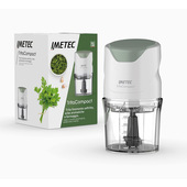 Imetec Tritacompact tritatutto, Lame in acciaio inox, Capienza contenitore 400 ml, Funzionamento a pressione, Compatto, 350 w