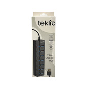 IOPLEE HPG-HU37A hub di interfaccia USB 3.2 Gen 1 (3.1 Gen 1) Type-A 5000 Mbit/s Nero