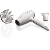 GA.MA Phon Diamond Ceramic: 2300 W, tecnologia agli ioni per capelli sani e senza crespo, componenti interni in ceramica, Motore DC leggero e silenzioso, 6 combinazioni di temperature e velocità, ideale per capelli fini e danneggiati, inclusa 1 bocchetta e 1 diffusore