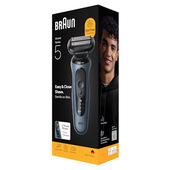 Braun Series 5 Rasoio Elettrico, Fino a 50 min, 52-A1000S, Azure
