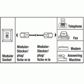 Hama Cavo telefonico spina 6p 4c / spina 6p 4c, 6 metri, bianco