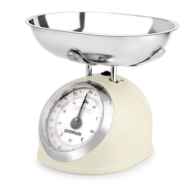 G3 Ferrari Aska Beige Rotondo Bilancia da cucina meccanica