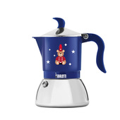 Bialetti 0006649 caffettiera manuale Moka 0,473 L Blu, Rosso, Acciaio inox