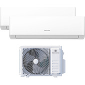 Electroline Dualsplit 9000+9000 Btu EDHE43D2 + IUD263HKAW + IUD263HKAW condizionatore fisso