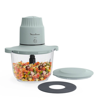 Moulinex Choppeo Tritatutto con Recipiente in Vetro, Capacità di 1 L, Vetro Borosilicato DJ603110