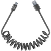 Cellularline USB to USB-C Spiral Cable Cavo spiralato estendibile fino a 120 cm