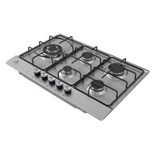 Electroline GHEM75F53S piano cottura Acciaio inox Da incasso 75 cm Gas 5 Fornello(i)