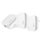 Strong Powerline 600 Triple Pack Mini 600 Mbit/s Collegamento ethernet LAN Bianco 3 pz