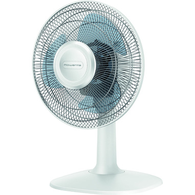 Rowenta Essential+ VU2330 Essential +, Ventilatore da Tavolo, 3 Velocità, Silenziosità 46 dBA, Design compatto, Flusso d’aria mx 34 m3/min, Bianco