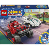 LEGO Sonic the Hedgehog 77118 Auto di Silver vs. Monster Truck di Knuckles, Giocattolo con 2 Minifigure, Regalo per Gamer 8+