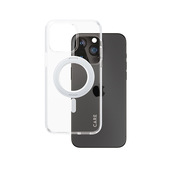 PanzerGlass CARE Feature Case Transparent w. Silver Kickstand & MagSafe iPhone 15 Pro Max