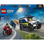 LEGO City 60479 Cellulare della Polizia Giocattolo, con Camion, Moto, 3 Minifigure e Porta Rimovibile, Regalo per Bambini 6+