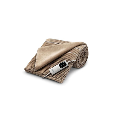 Imetec CaldoPlaid Elegance, Plaid Riscaldabile, Morbida Coperta Elettrica, 180x140 cm, Tessuto Double Face, Risparmio Energetico, Tecnologia Adapto, Rapido Riscaldamento, 6 Temperature, Lavabile