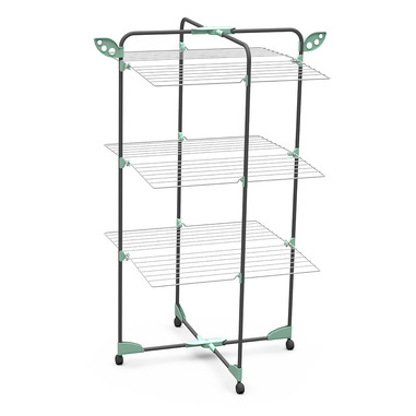 Joia Home Everest Stendibiancheria da pavimento Nero, Argento, Turchese