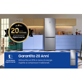 Samsung RB34C775CS9 frigorifero Combinato EcoFlex AI 1.85m 344L Libera installazione con congelatore Wifi 1,85m 344 L con rivestimento in acciaio inox Classe C, Inox