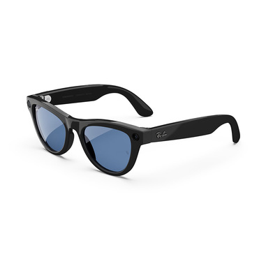 Ray-Ban Meta Skyler, Nero lucido, Azzurro ceruleo Transitions®