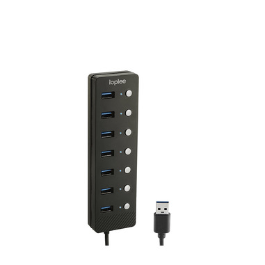 IOPLEE IOPEXTHUB280G hub di interfaccia USB 3.2 Gen 1 (3.1 Gen 1) Type-A 5000 Mbit/s Nero