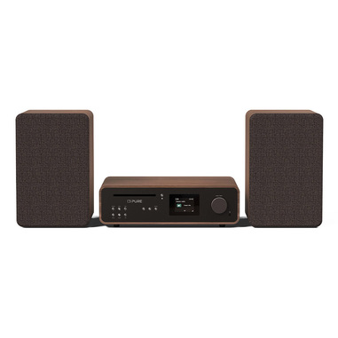 Pure Micro HiFi Classic Stereo Microsistema audio per la casa 50 W Nero, Noce