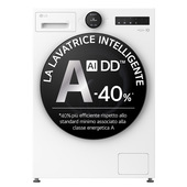 LG F4X7011TWB Lavatrice 11kg AI DD™ Serie X7, Classe A-40%, 1400 giri, Display Easy Circle, Wi-Fi, AI Wash, TurboWash