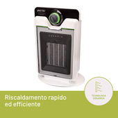 Imetec Ceramic Compact – Termoventilatore ceramico Tecnologia ceramica | Stufetta silenziosa | 3 livelli di temperatura | Termostato ambiente
