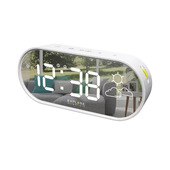 Explore Scientific RDC2002 Sveglia digitale Specchio, Bianco