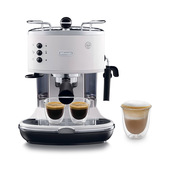 DeLonghi ECO 311.W Libera installazione Manuale Macchina per espresso 1.4L 2tazze Nero, Acciaio inossidabile, Bianco